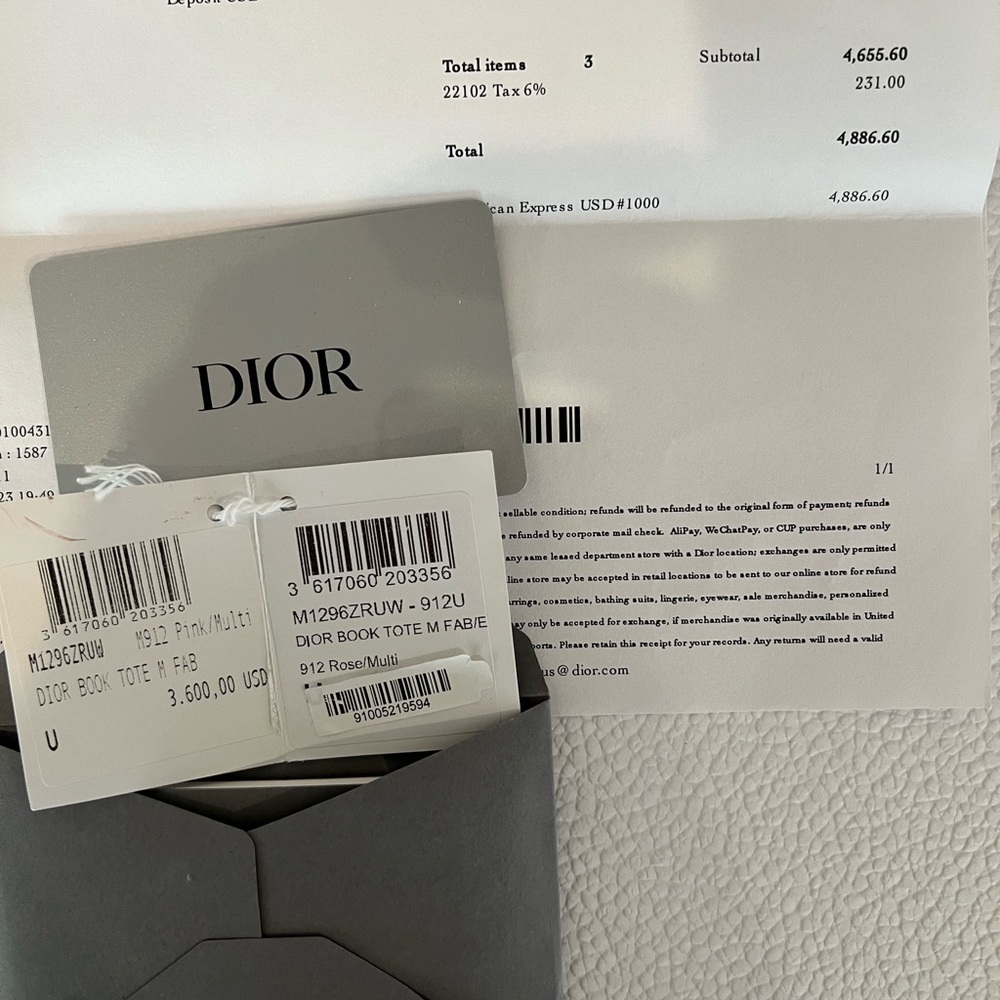 Christian Dior floral canvas large tote - Picture 7 of 10